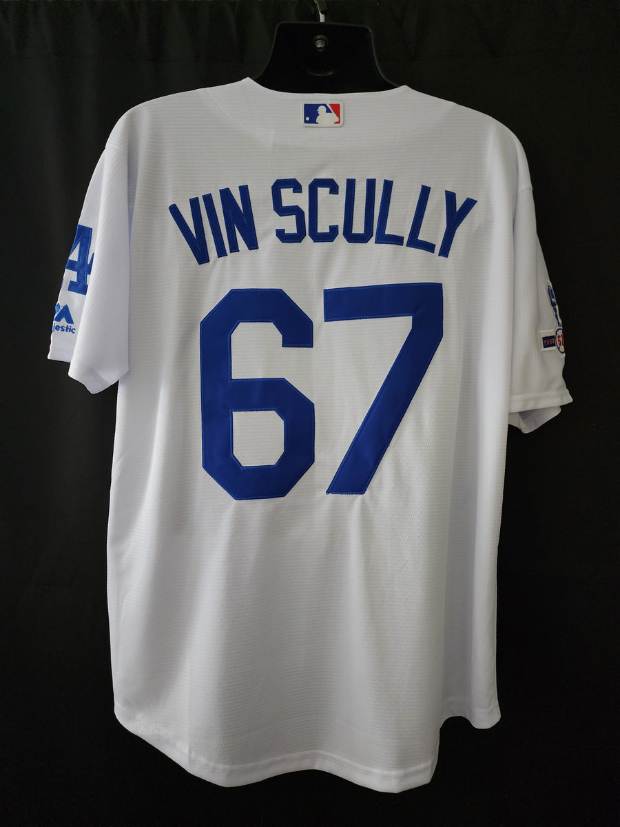 Los Angeles Dodgers on X: For Vin. 🎙️ Tonight's Vin Scully Jersey  presented by 76!  / X